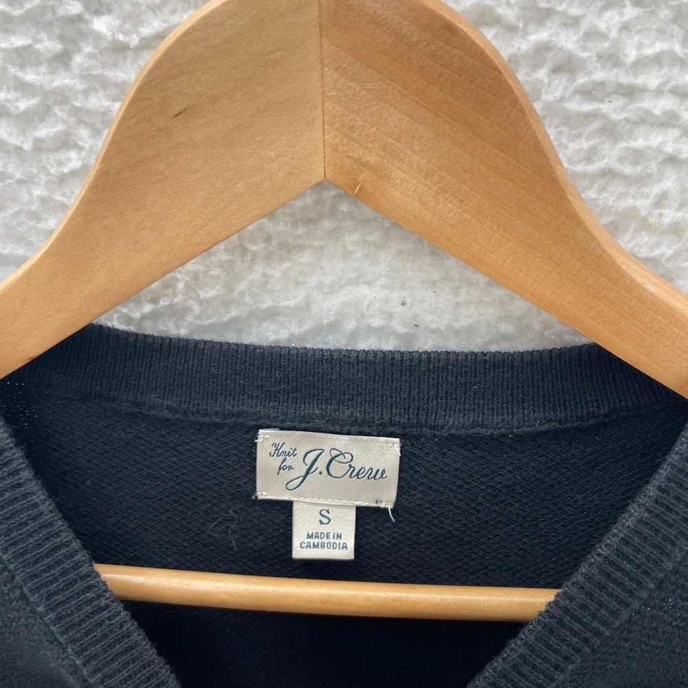 J Crew Shirt Mens Small Black Waffle Knit Thermal Long Sleeve Preppy Y2K Casual